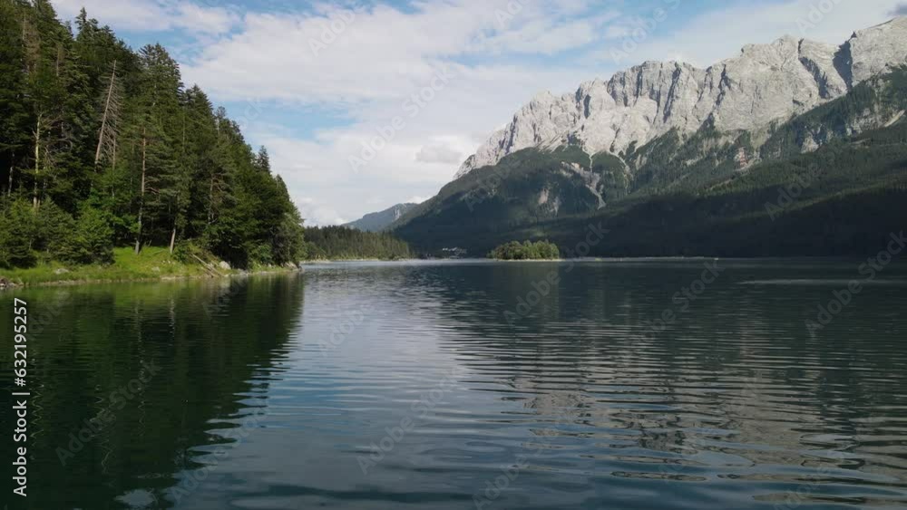 Bavarian Mountain and lake scenery during vacation time