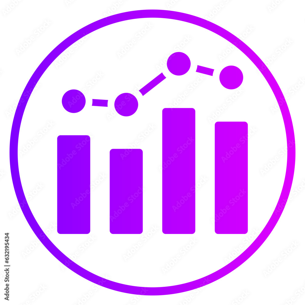 chart gradient icon chart gradient icon