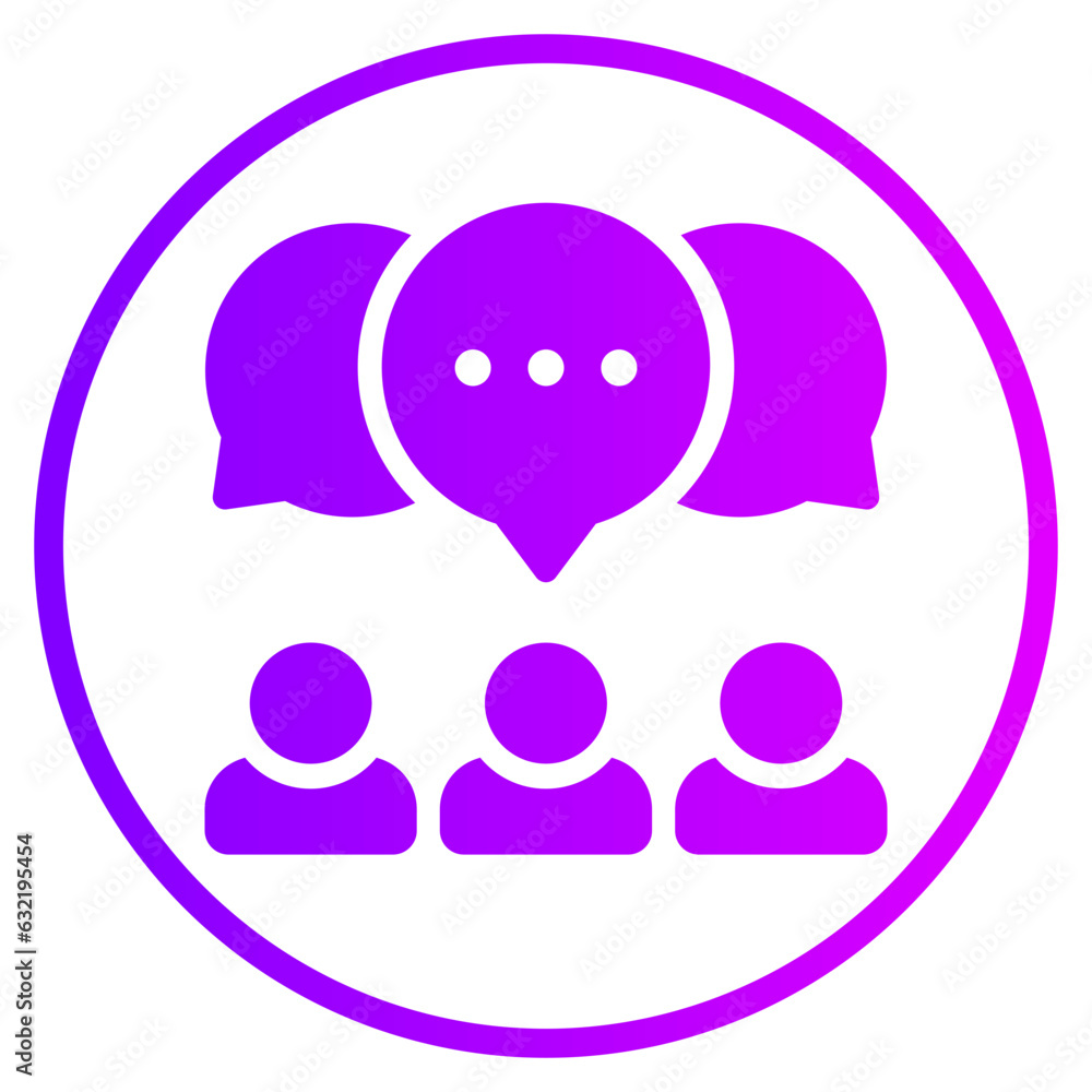 discussion gradient icon discussion gradient icon