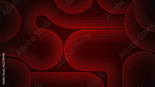 Dark red abstract background with serpentine style lines as the main component.