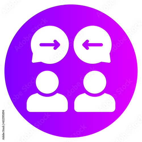 conflict of interest gradient icon