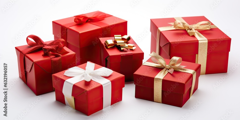 AI Generated. AI Generative. New Year xmas christmas gift present box. Romantic birthday celebration suprise color ribbon box. Can be used for shop promotion store AI Generated. AI Generative. New Year xmas christmas gift present box. Romantic birthday celebration suprise color ribbon box. Can be used for shop promotion store