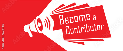 Become a Contributor sign on white background