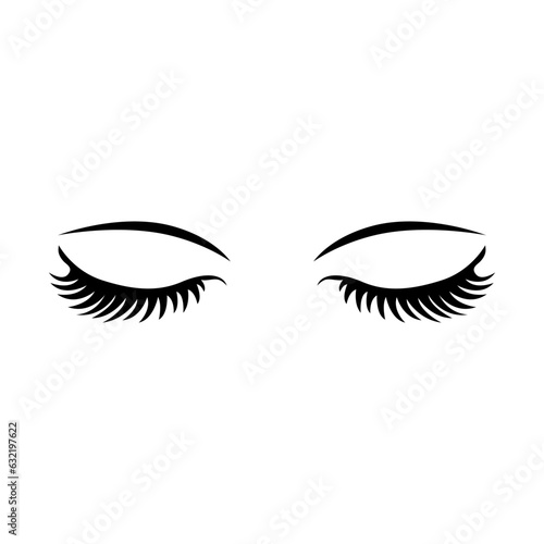 Eyelashes icon vector on trendy style for design and print