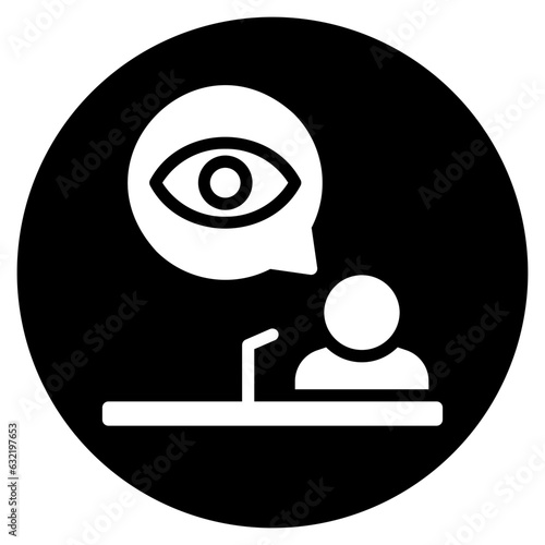 in person glyph icon