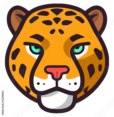 Jaguar icon isolated on vector transparent background