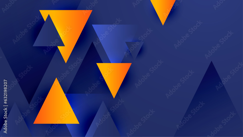 Blue and orange modern abstract geometric banner with shapes Blue and orange modern abstract geometric banner with shapes