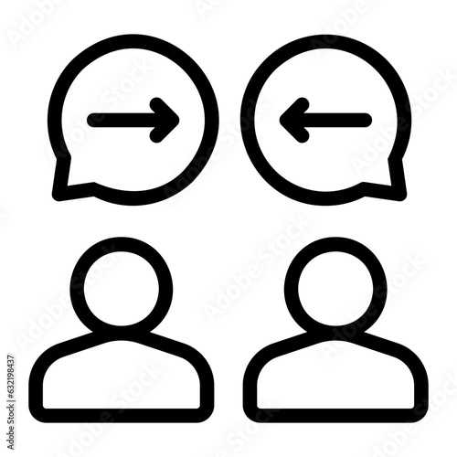 conflict of interest line icon