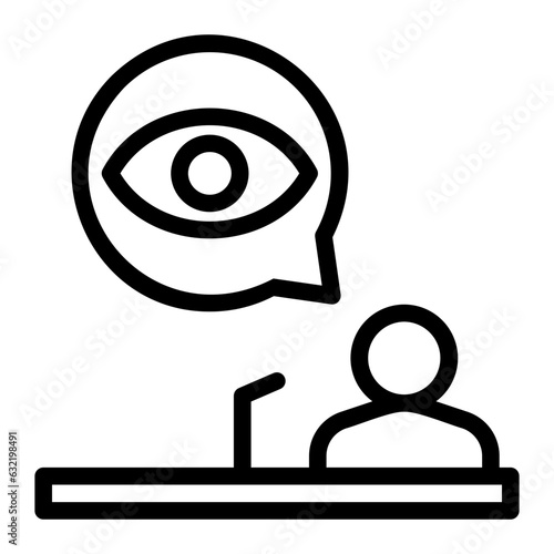 in person line icon