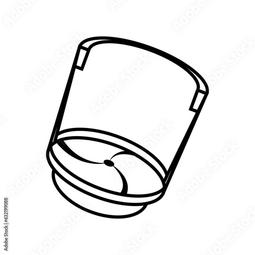 washing machine drum pulsator clean isolated isometric icon vector illustration eps