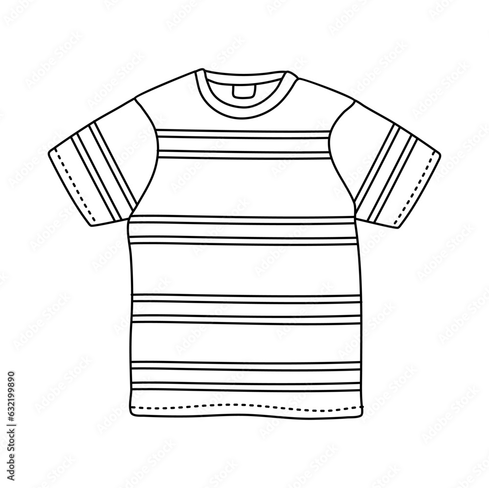 T-shirt graphic black white isolated doodle or sketch vector illustration T-shirt graphic black white isolated doodle or sketch vector illustration