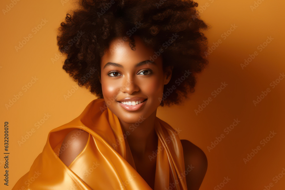 beautiful woman with afro hair smiling on bright background, smiling portrait beautiful woman with afro hair smiling on bright background, smiling portrait
