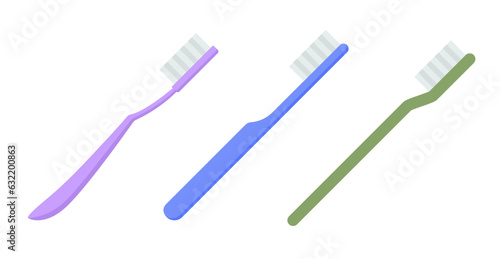 Toothbrush flat vector icon. Mouth brush design isolated tooth icon illustration.