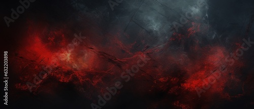 Dark black and red abstract texture background. Generative AI © ColdFire