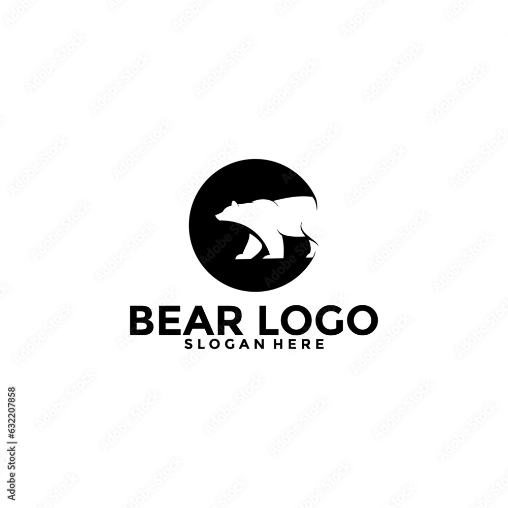 Bear logo vector icon illustration, Bear logo template Bear logo vector icon illustration, Bear logo template