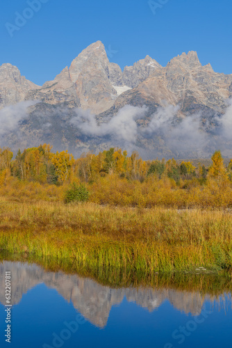 Autumn Landscape Reflection in the Tetons