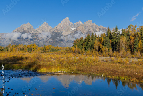 Autumn Landscape Reflection in the Tetons © natureguy