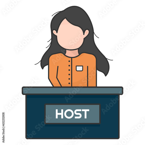 female presenter