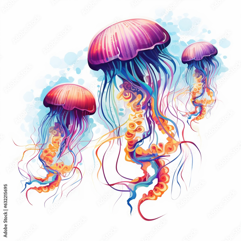 Fototapeta premium jellyfish marine animals