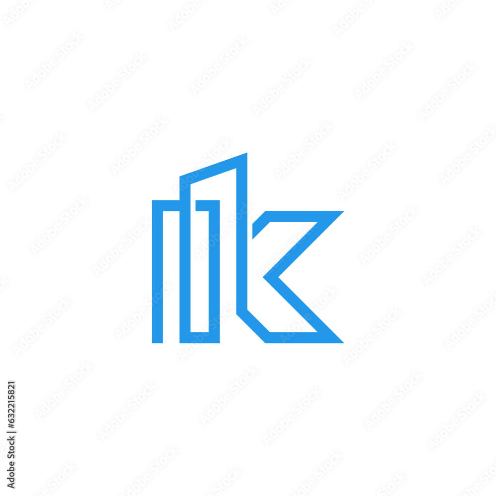 letter k for real estate logo vector letter k for real estate logo vector