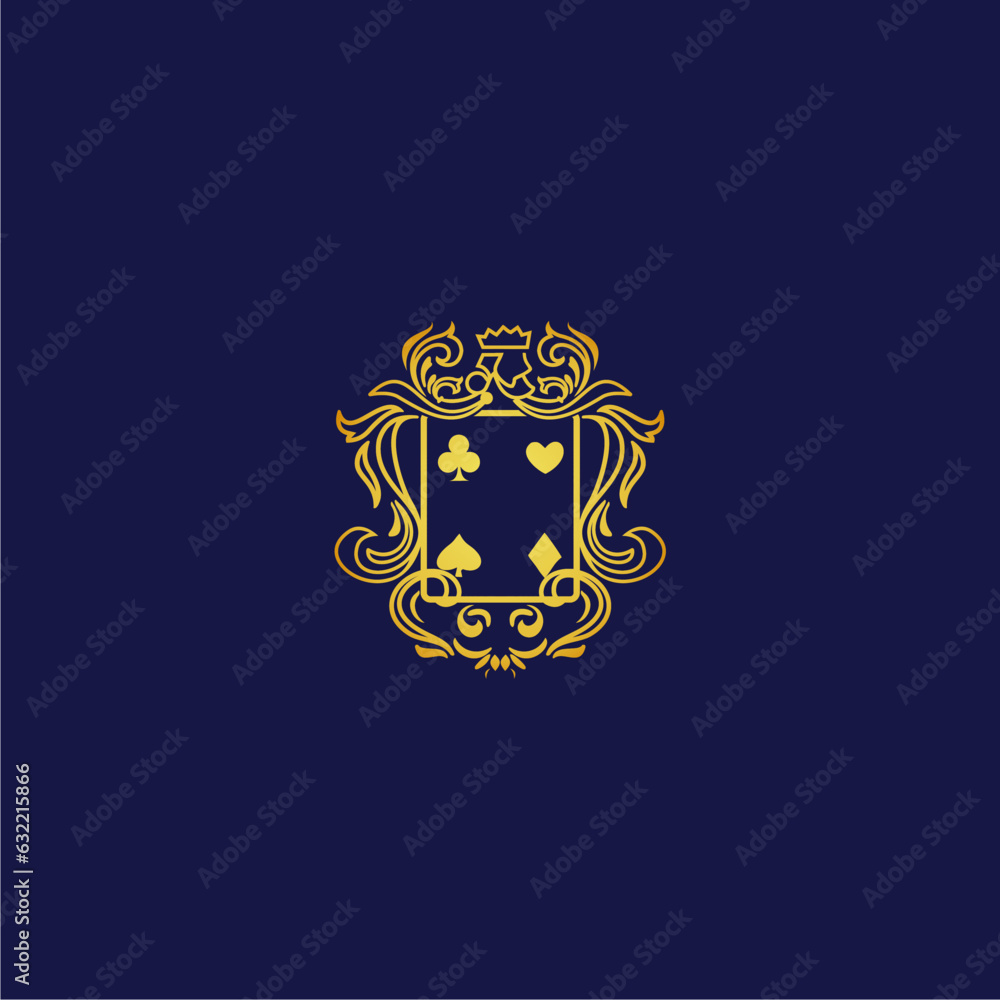 poker king vector design logo poker king vector design logo