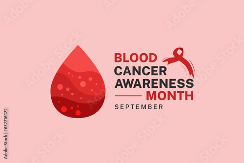Vector illustration of Blood Cancer Awareness Month observed in September, Suitable for greeting cards and social media posts