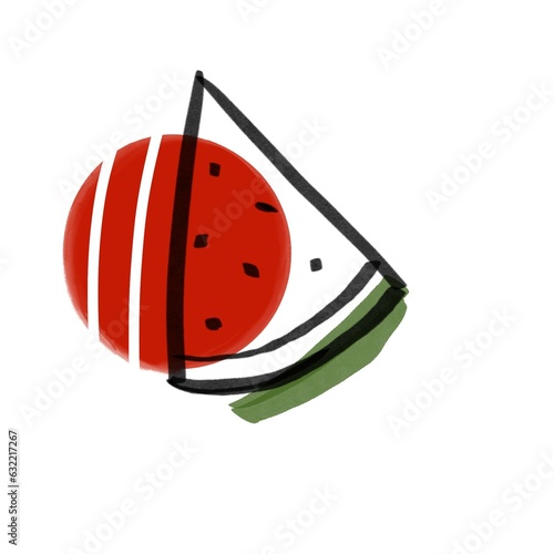 slice of watermelon on white background