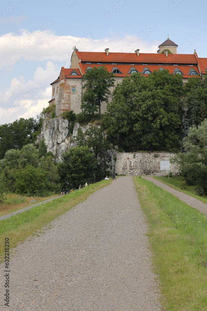 Bicycle path, Tyniec Benedictine Abbey, near Krakow. 