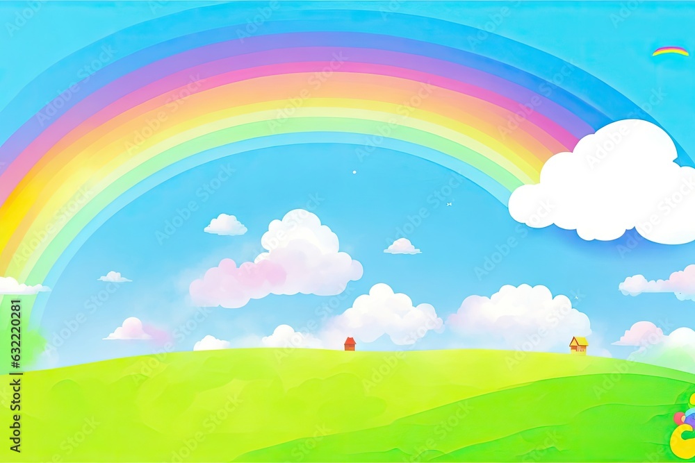 Abstract cloud concept gentle rainbow color. ai generative Abstract cloud concept gentle rainbow color. ai generative