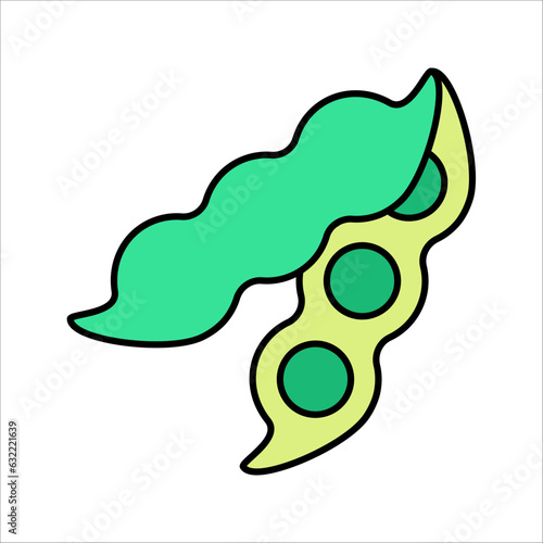 Peas vegetable icon symbol template for graphic and web design vector illustration on white background