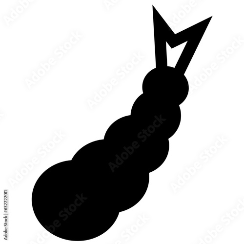 食べ物、天ぷら、えび天、和食を表す塗りつぶしスタイルのアイコン