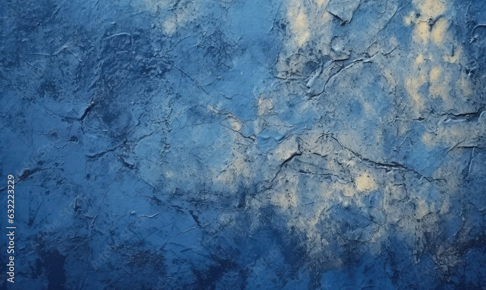 Textured dark blue old wall. Grunge concrete background. For banner, postcard, illustration. Created with generative AI tools