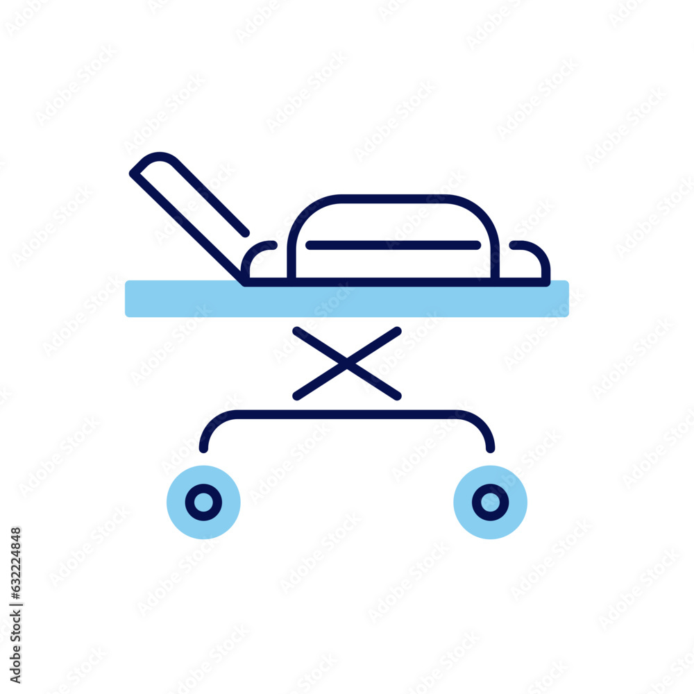 Hospital bed related vector icon. Hospital bed sign. Isolated on white background. Editable vector illustration Hospital bed related vector icon. Hospital bed sign. Isolated on white background. Editable vector illustration