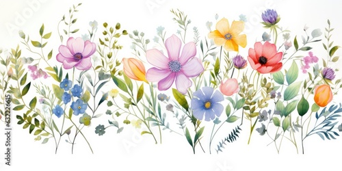 Create Your Masterpiece  Watercolor Floral Backgrounds  Generative AI Images