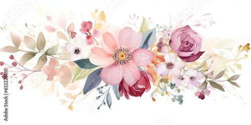 Beautifully Handcrafted: Watercolor Floral Backgrounds Generative AI Images