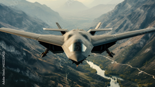 supersonic combat military aircraft generative ai photo