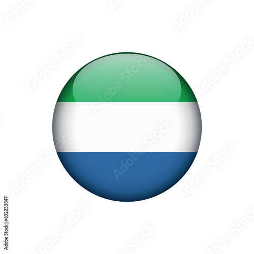 Free Download Sierra Leone Flag Circle Button Vector Template - GFXLoad