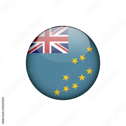 Free Download Tuvalu Flag Circle Button Vector Template - GFXLoad