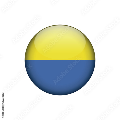Free Download Ukraine Flag Circle Button Vector Template - GFXLoad