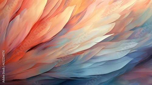 The beautiful feather bird texture background in the futurism