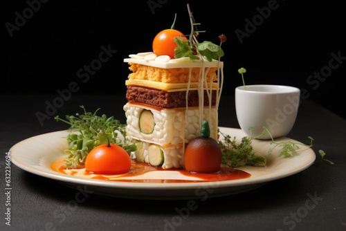 layer-by-layer construction of a 3d printed meal photo