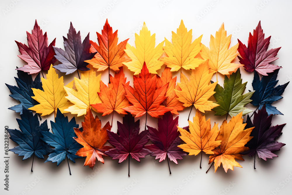 colorful autumn leaves backdrop AI generated art colorful autumn leaves backdrop AI generated art