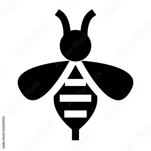 春、ハチ、昆虫を表す塗りつぶしスタイルのアイコン