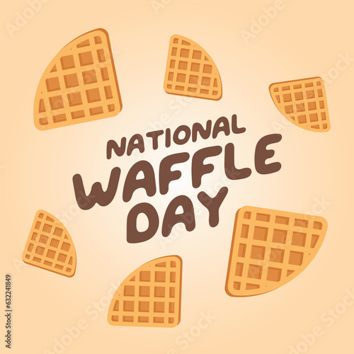 National Waffle Day design template good for greeting usage.