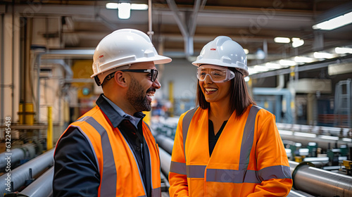 engineers inspecting at the factory