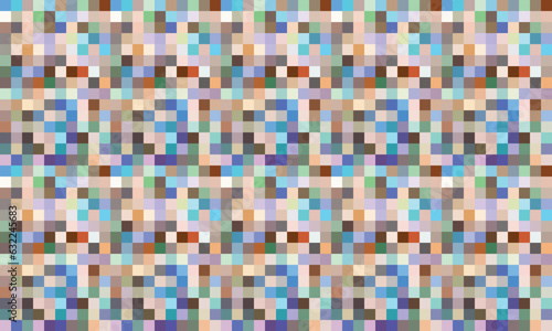 Fototapeta Naklejka Na Ścianę i Meble -  Colorful Vibrant Geometric grid modern abstract pixel Noise Vector texture, Tile seamless pattern background