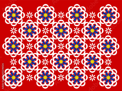 Seamless pattern in Malaysia's flag colors.
