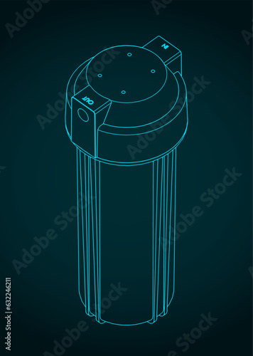 Reverse osmosis pre-filter bowl blueprint