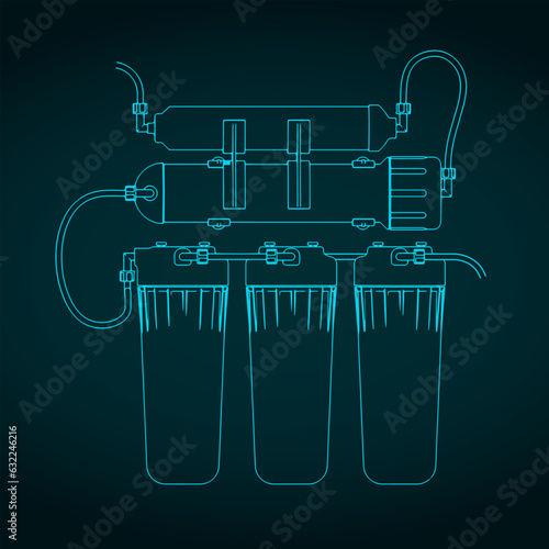 Reverse osmosis system blueprint