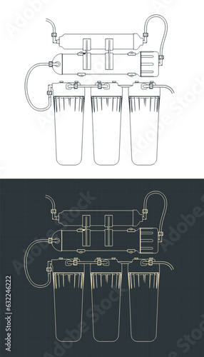 Reverse osmosis system blueprints